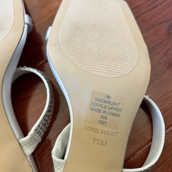 Nine West White Rhinestone Heel - Picture 8 of 8